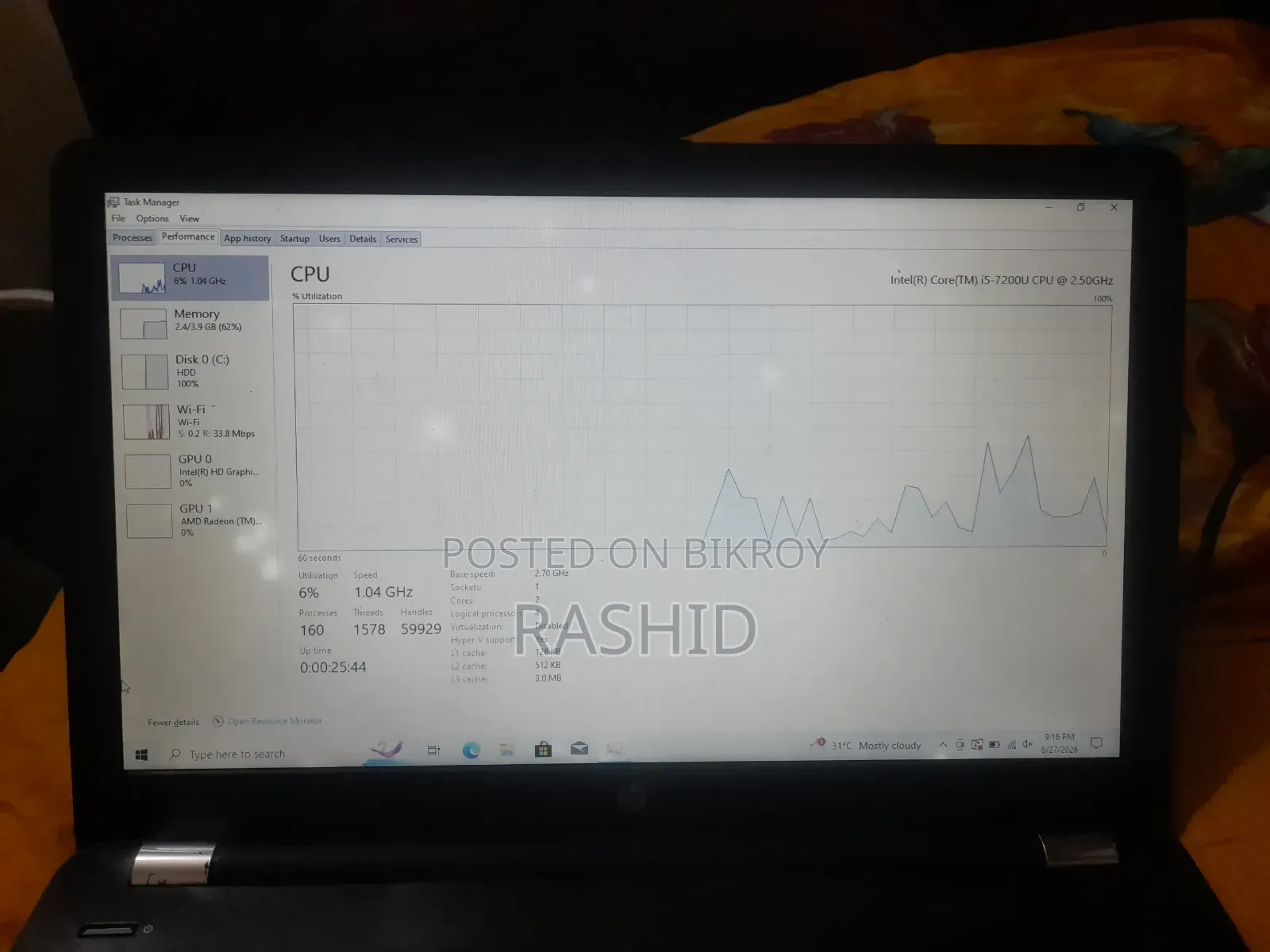 Laptop HP 15 4GB Intel Core i5 HDD 1T