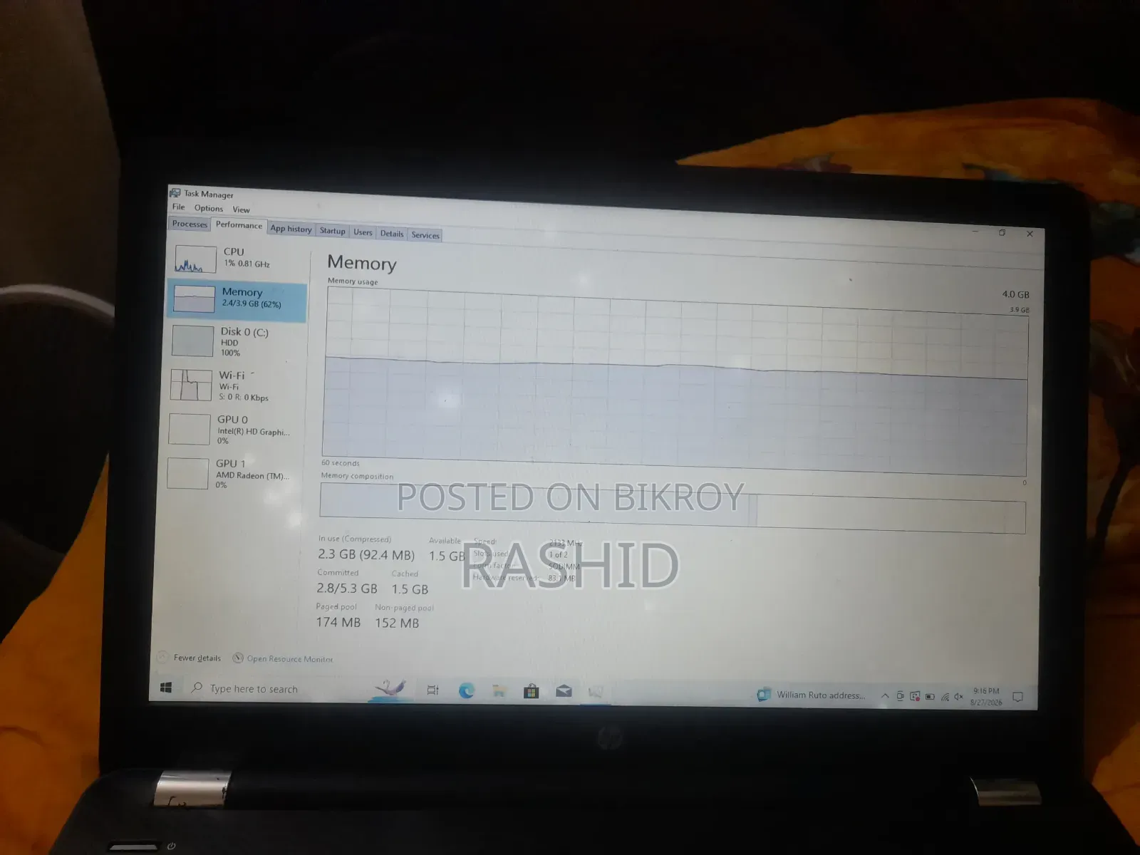 Laptop HP 15 4GB Intel Core i5 HDD 1T
