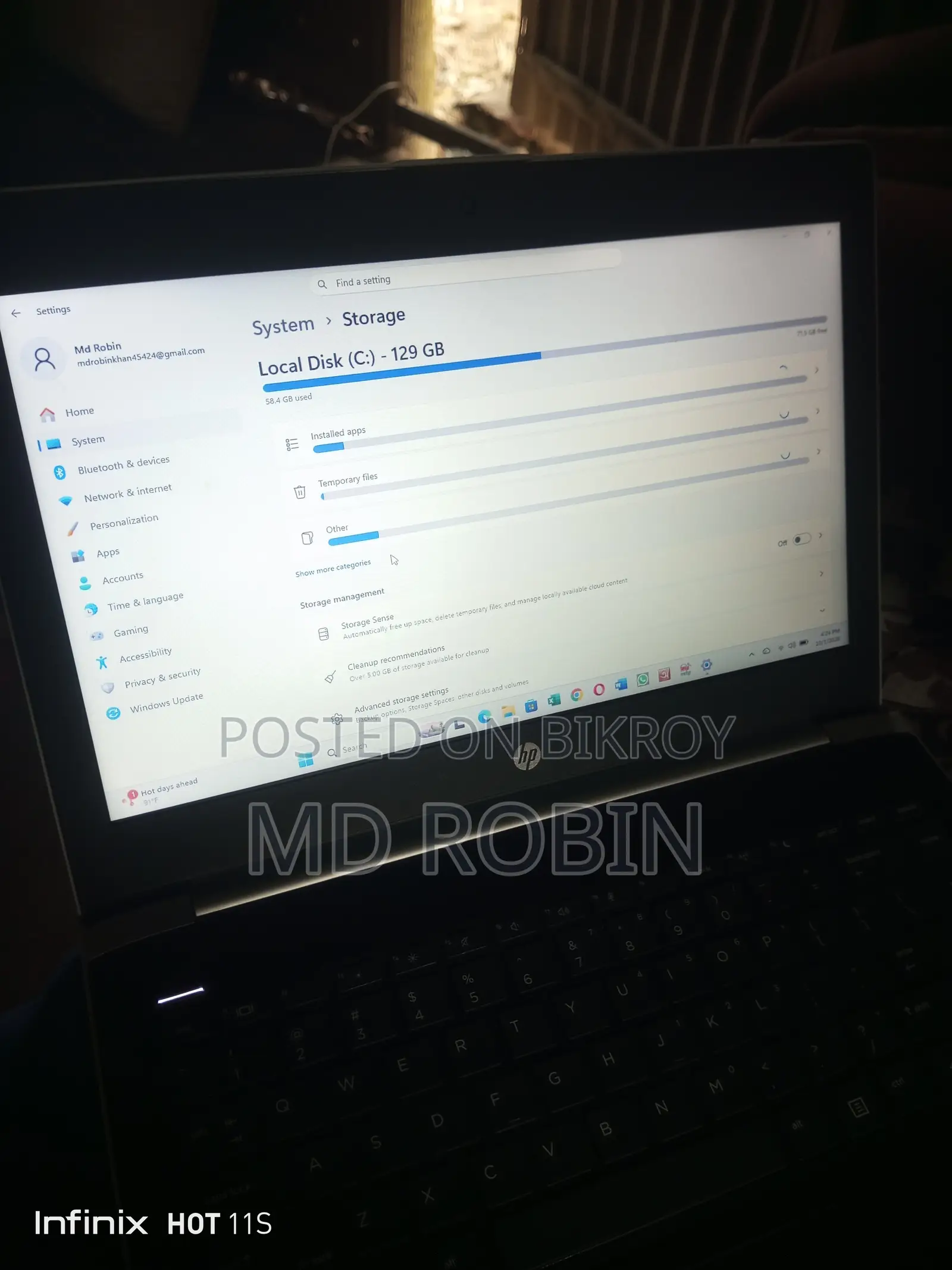 ল্যাপটপ HP ProBook 430 G5 8GB ইন্টেল কোর i5 HDD 256GB