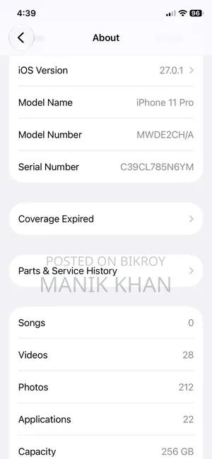 Apple iPhone 11 Pro 256 GB