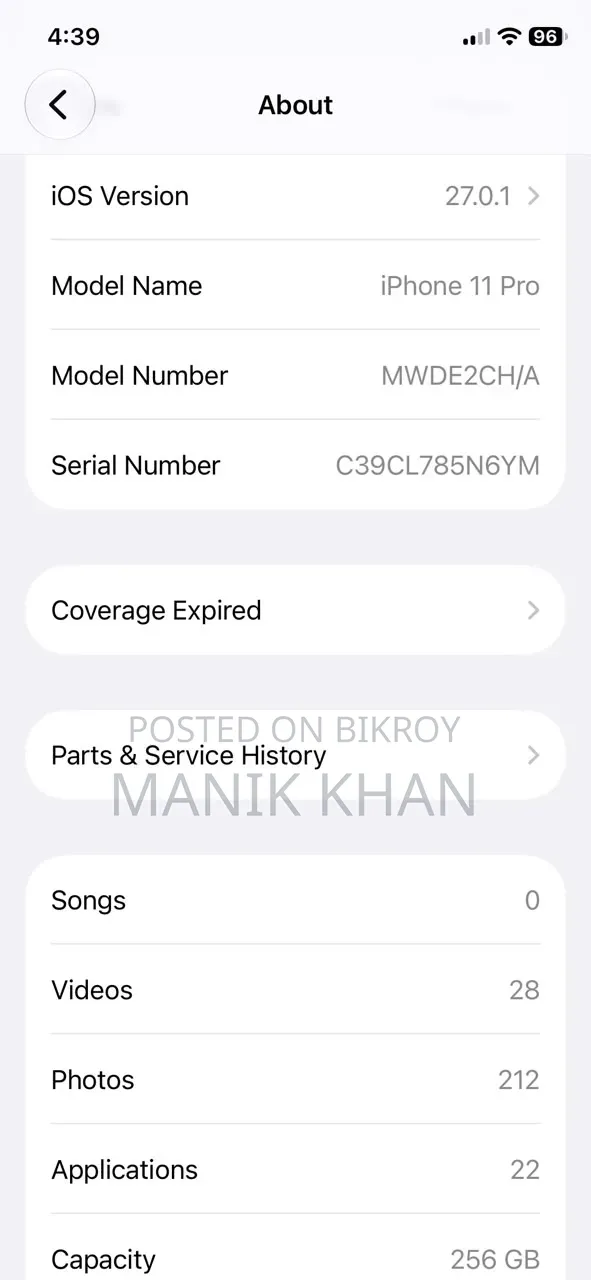 Apple iPhone 11 Pro 256 GB