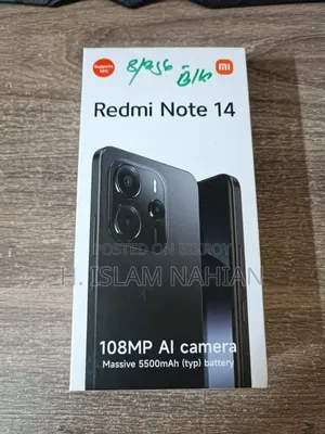 নতুন শাওমি রেডমি নোট ১৪ ৪জি ২৫৬ জিবি ব্ল্যাক