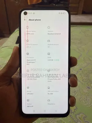 অপো এ৫২ ১২৮ জিবি ব্ল্যাক