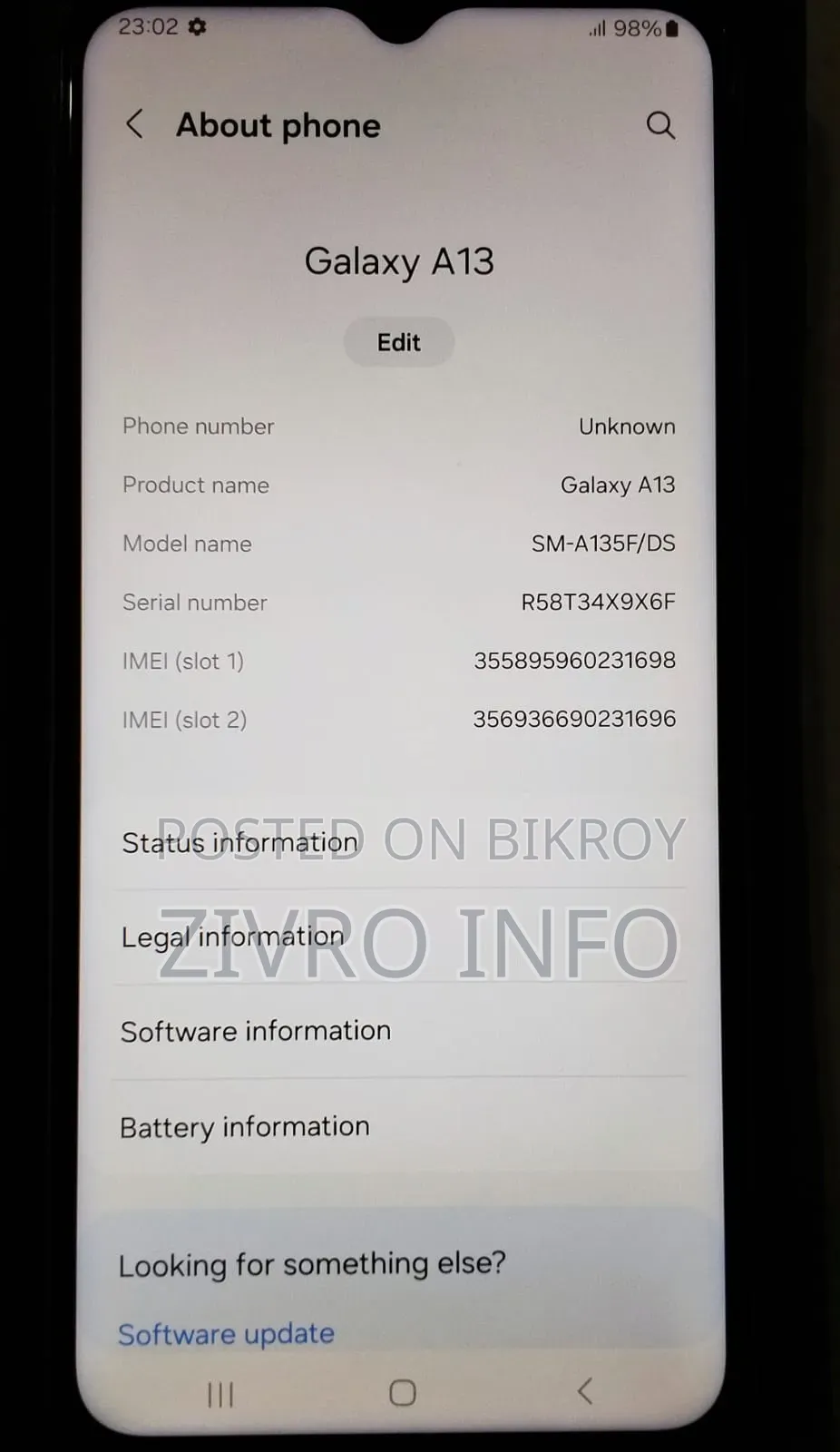 Samsung Galaxy A13 64 GB Blue