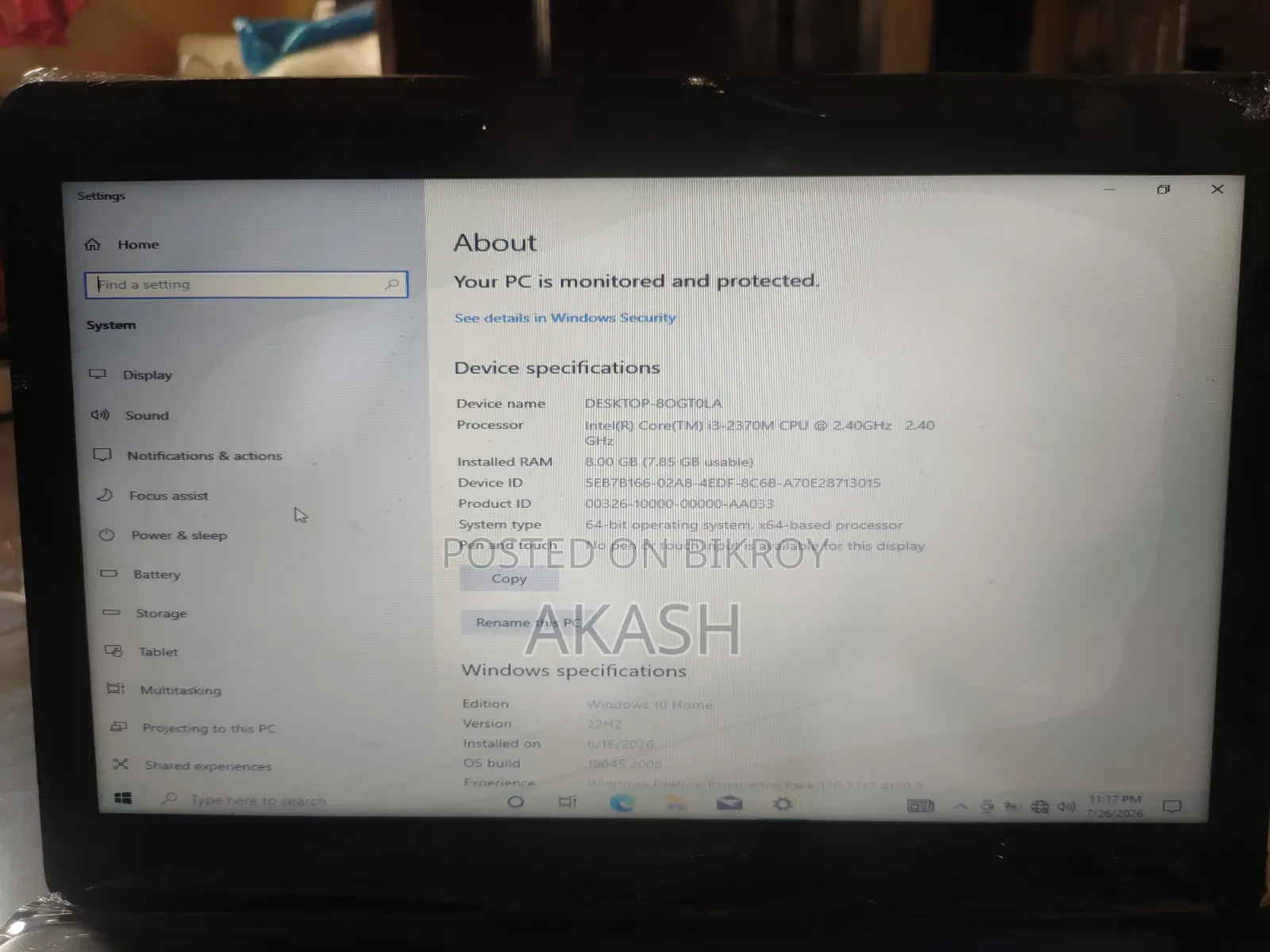 Laptop HP Compaq Presario CQ43 2GB Intel Atom SSD 160GB