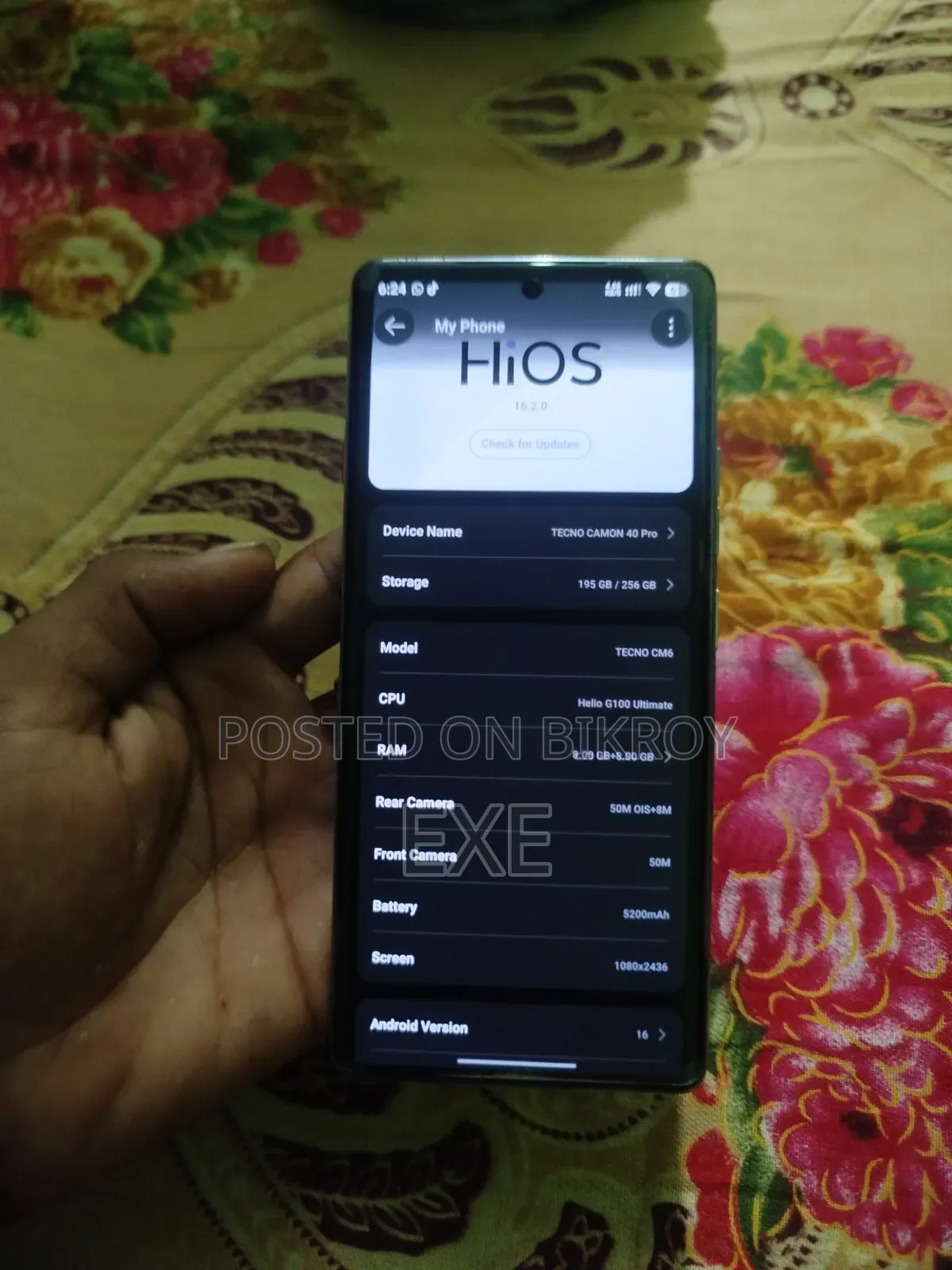 New Tecno Camon 40 Pro 4G 256 GB Blue