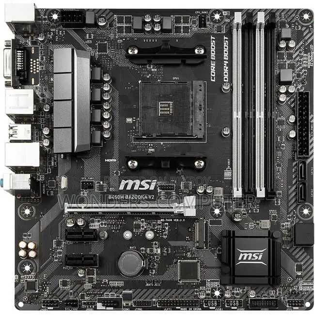 MSI Gaming B450M Bazooka V2 AM4 M.2 USB 3 DDR4 DVI HDMI Micro-ATX