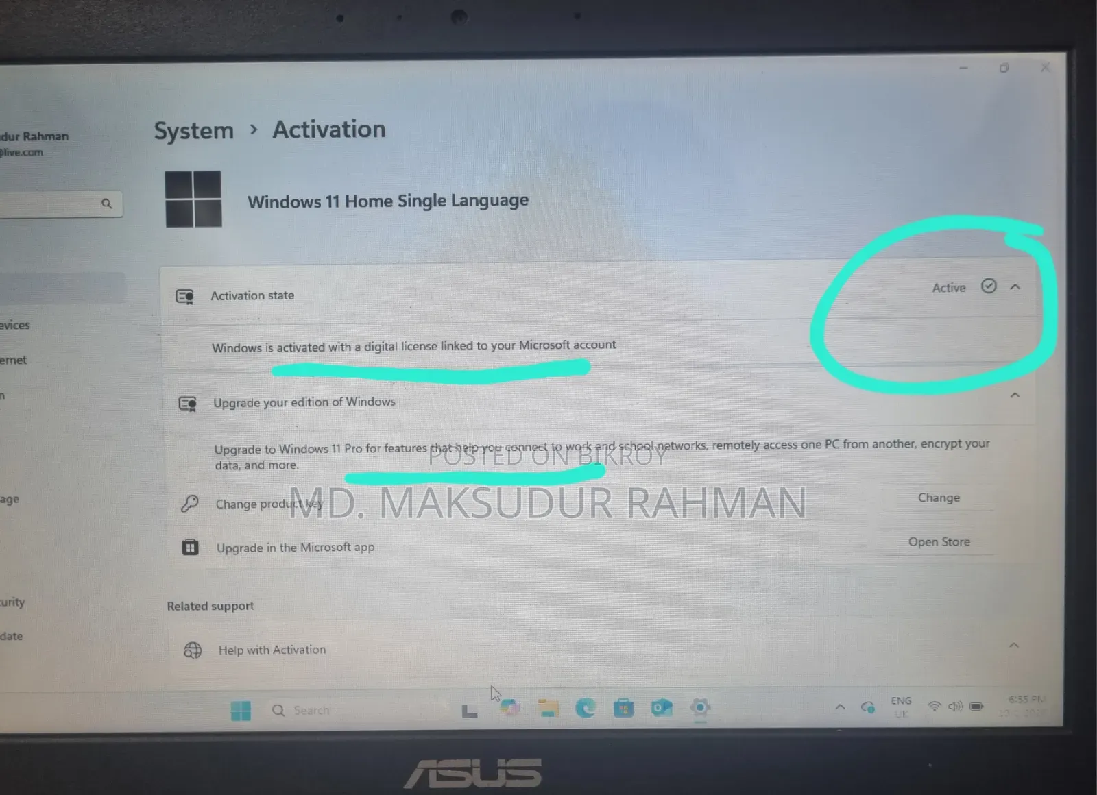 Laptop Asus E203MA 4GB Intel Celeron SSD 128GB
