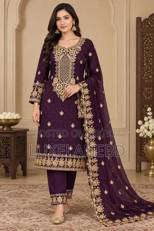 Exclusive Georgette Embroidery Four Piece