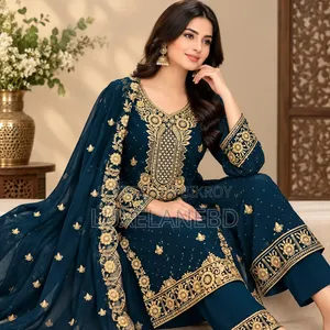 Exclusive Georgette Embroidery Four Piece