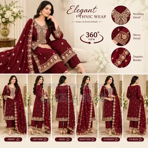 Exclusive Georgette Embroidery Four Piece