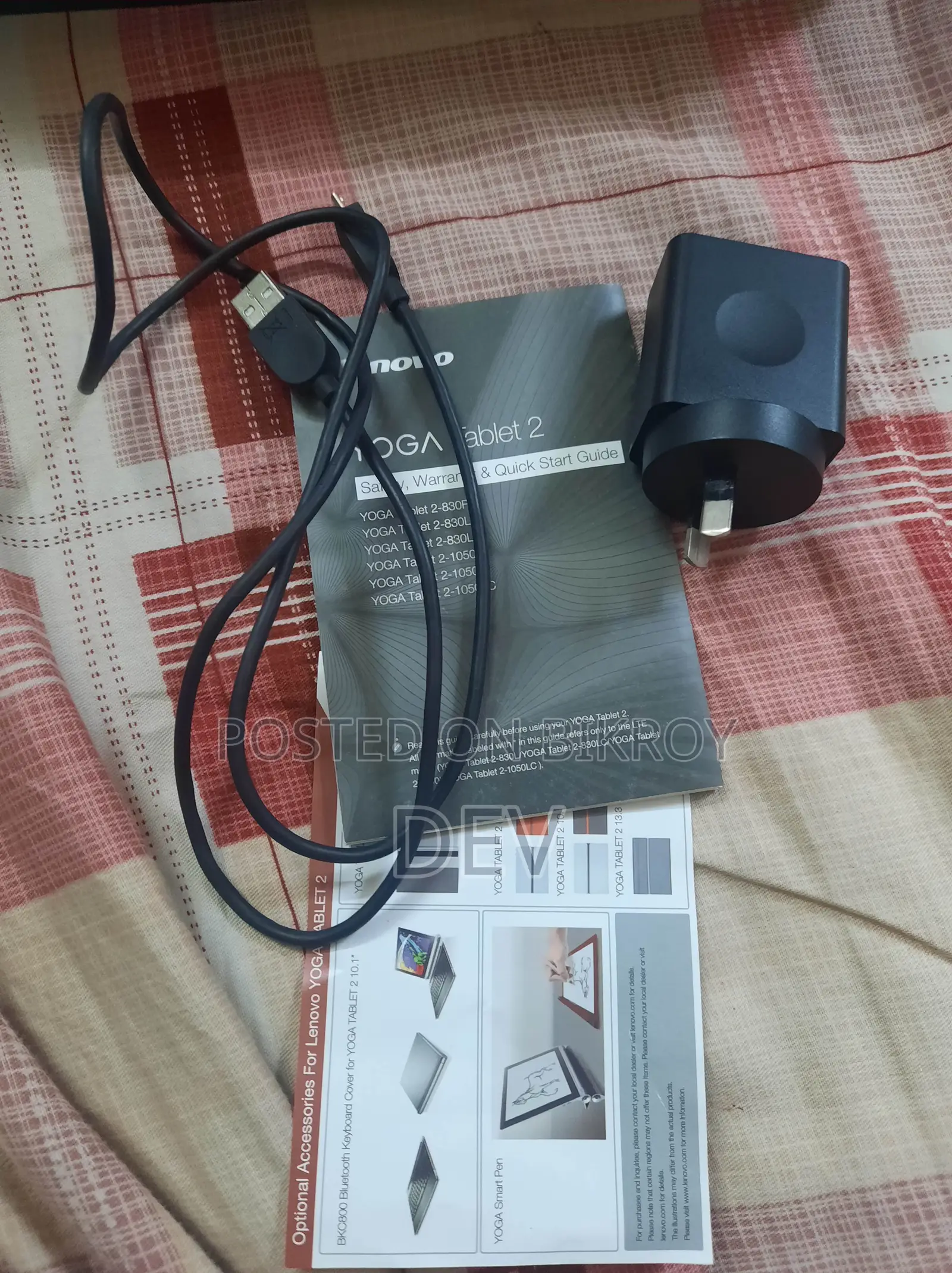 Lenovo Yoga Tab2 10.1(tab Stolen))box, Adapter, User Manual Data Cable