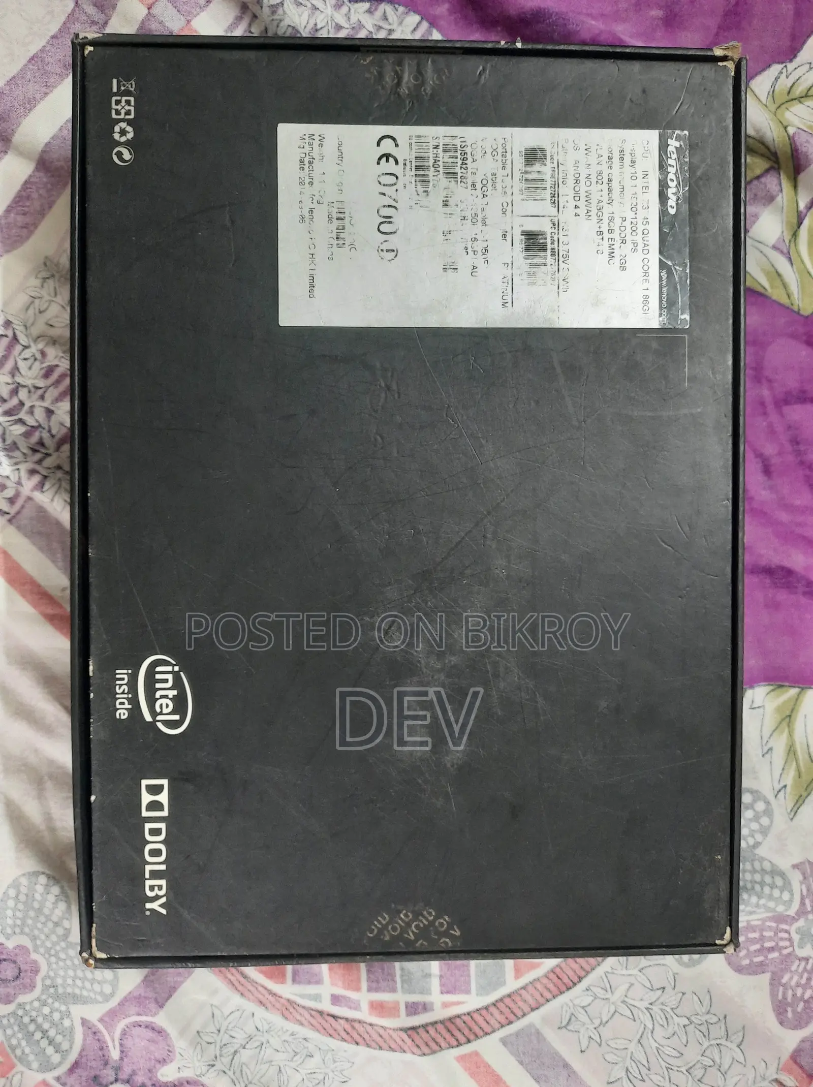 Lenovo Yoga Tab2 10.1(tab Stolen))box, Adapter, User Manual Data Cable