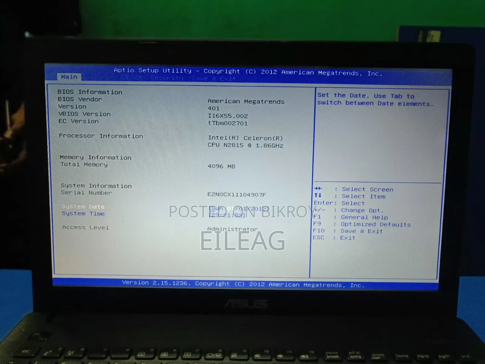 ল্যাপটপ আসুস X551MA 4GB ইন্টেল সেলরন HDD 500GB