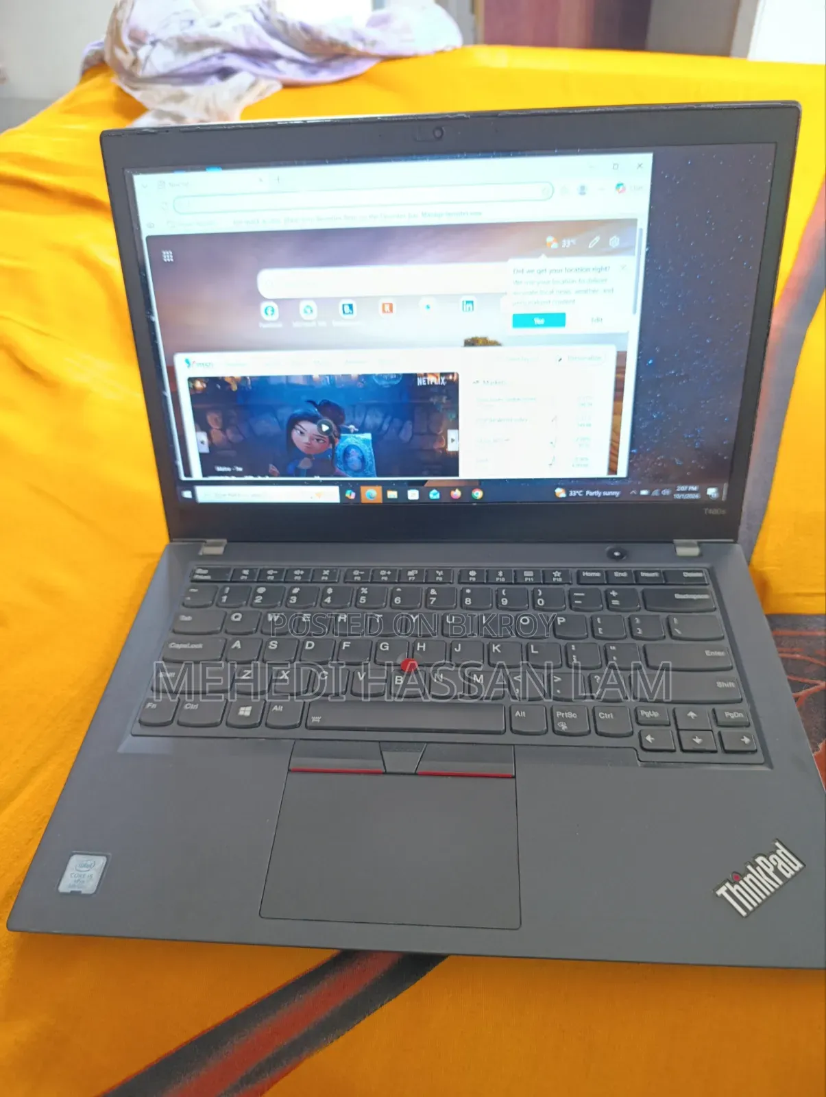 Laptop Lenovo ThinkPad T480s 8GB Intel Core i5 SSD 128GB
