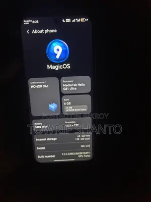 অনার এক্স৬সি ১২৮ জিবি গ্রে