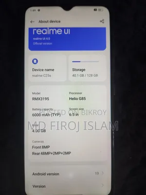 রিয়েলমি সি২৫এস ১২৮ জিবি ব্ল্যাক
