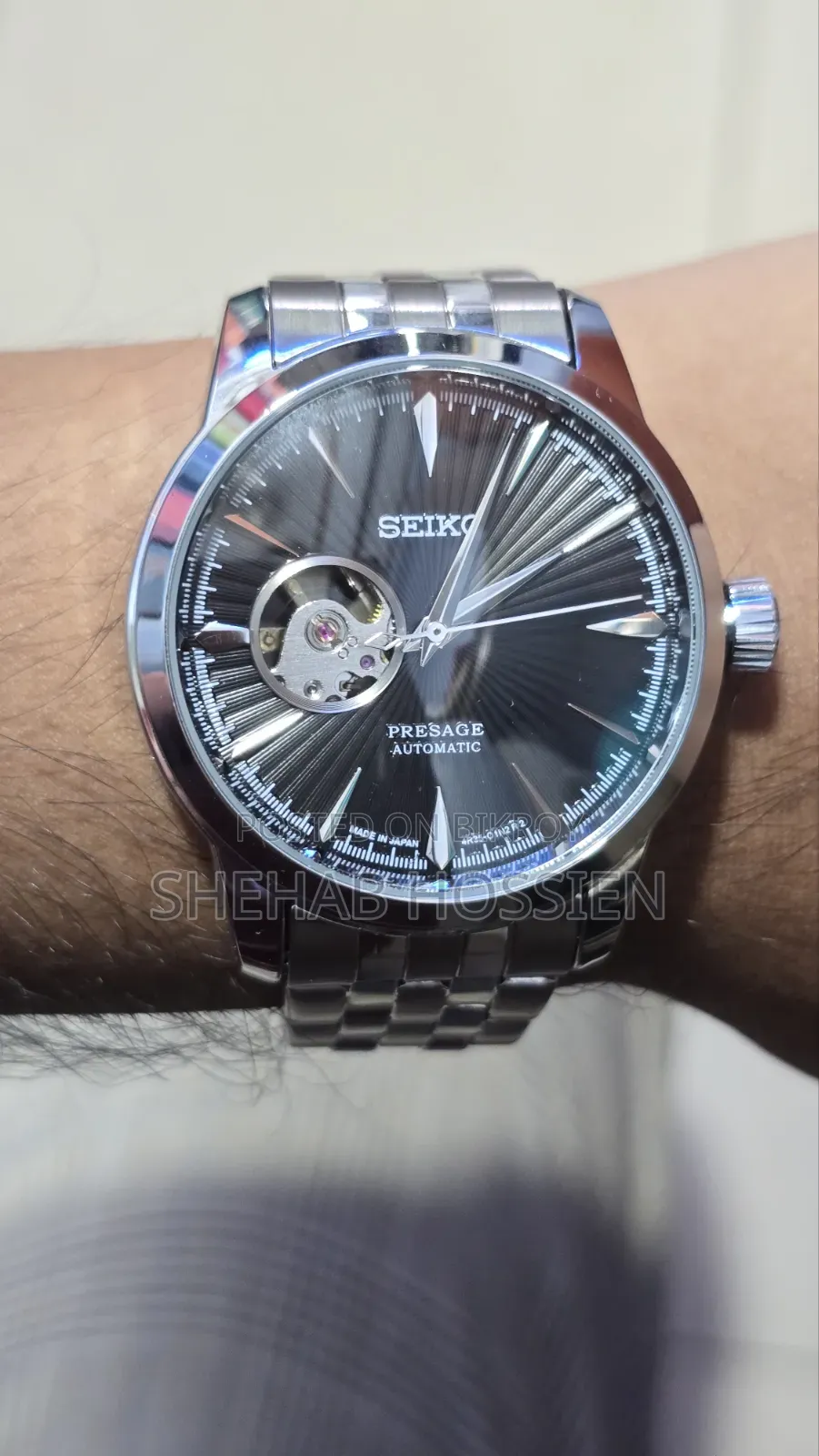 Seiko Presage Open Heart Automatic Watch - Black Dial (Master Grade)