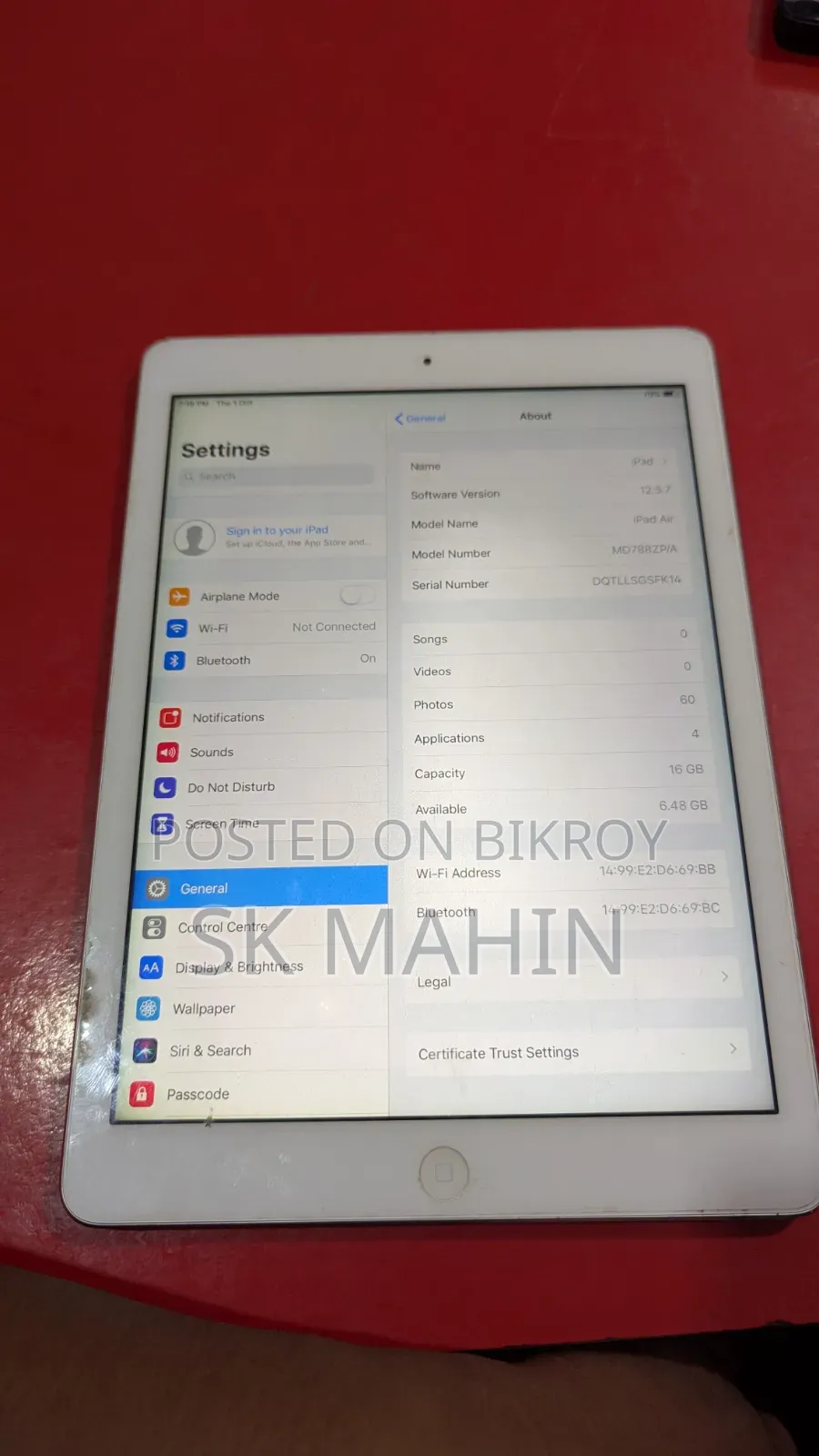 Apple iPad Air 16 GB White