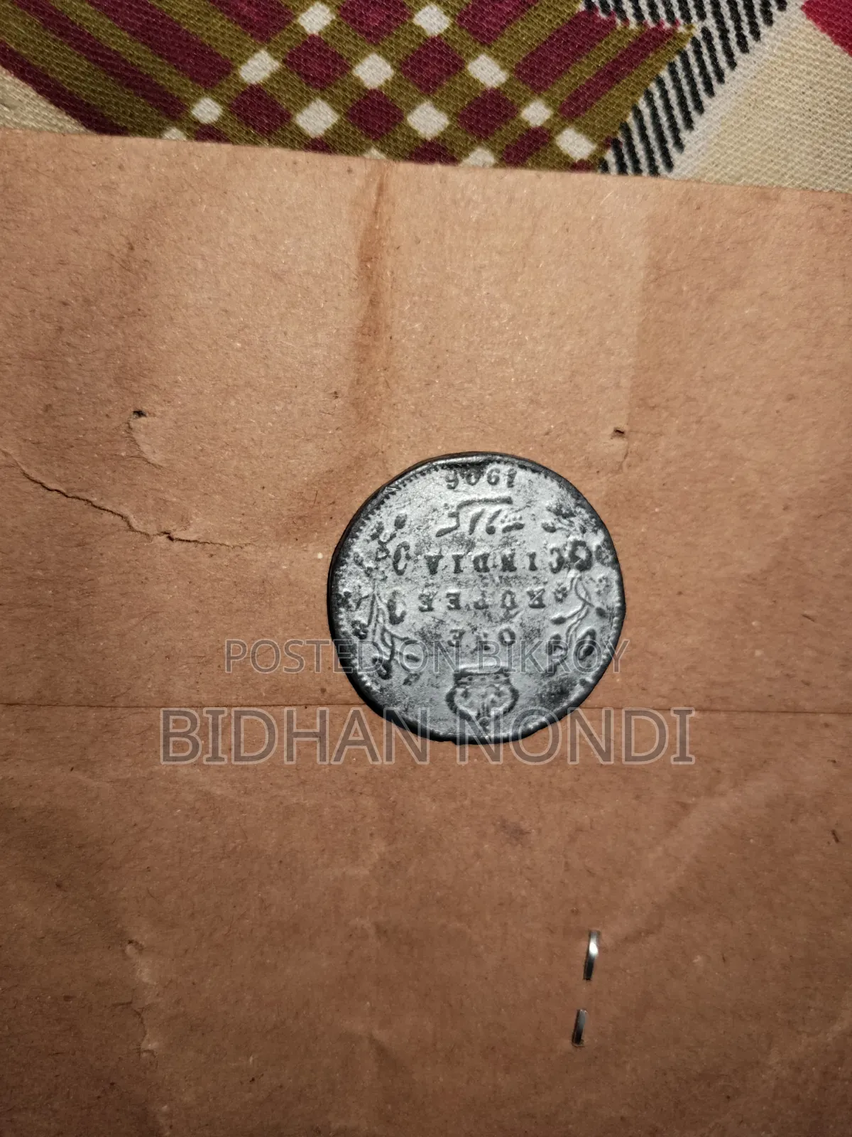 Antique 1906 King Edward VII Silver One Rupee Coin