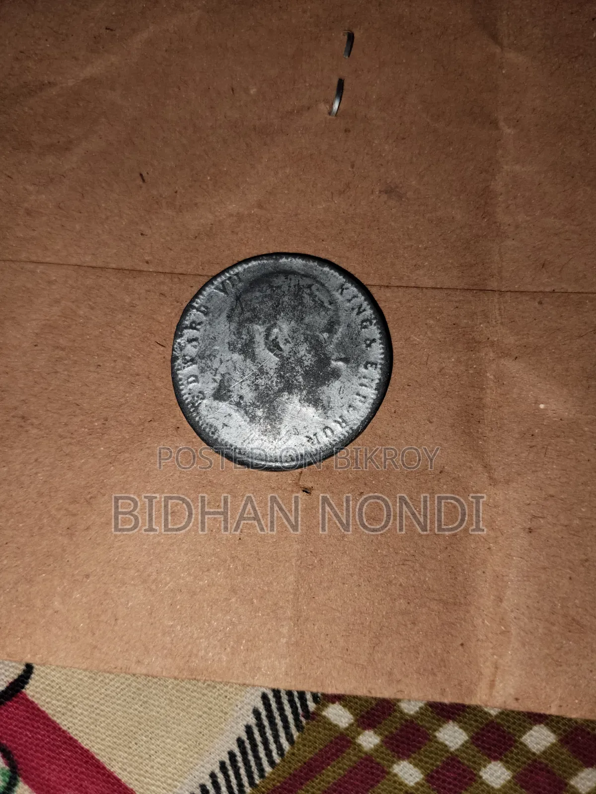 Rare Vintage 1907 King Edward VII Silver 1 Rupee Coin