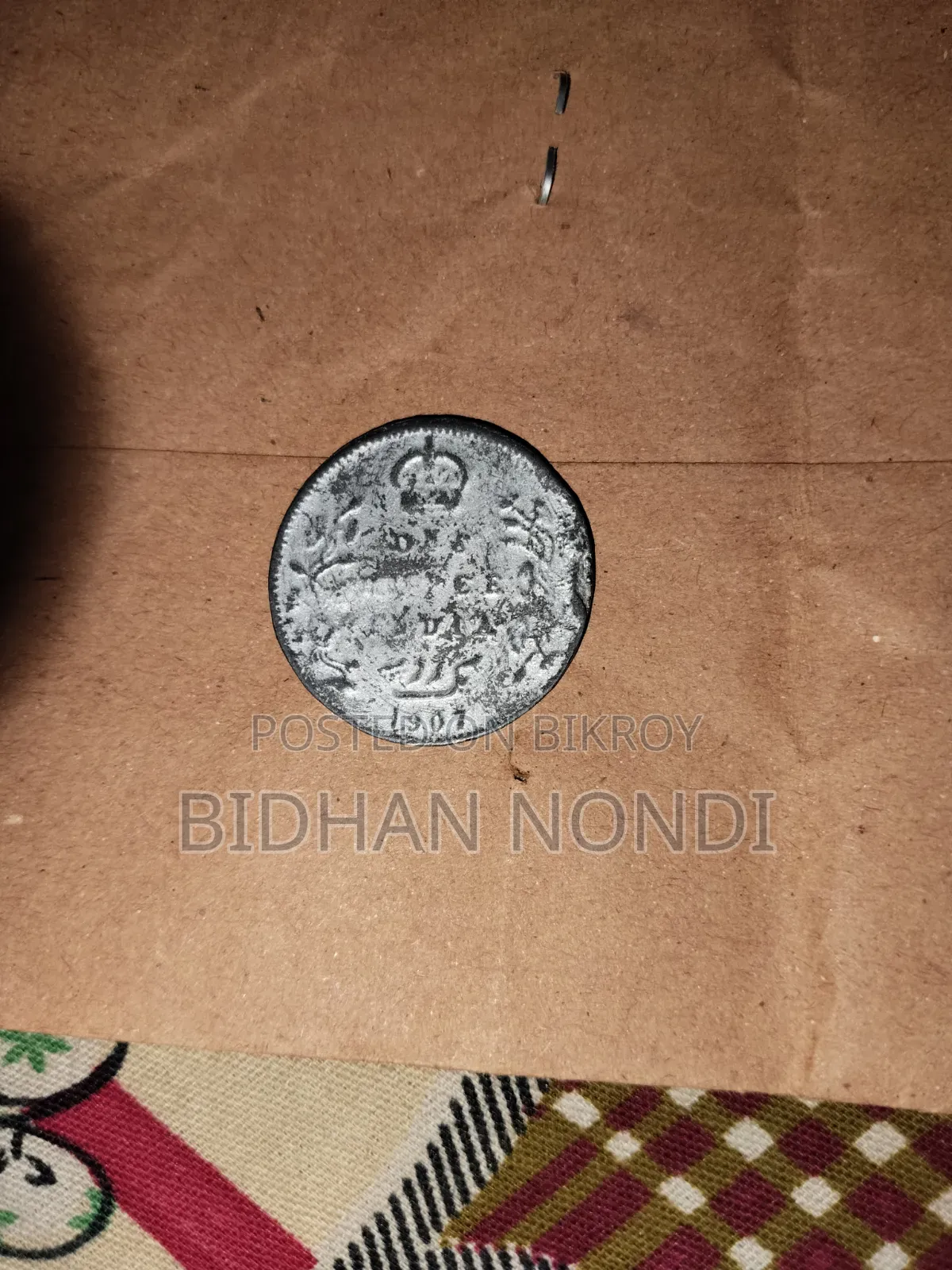 Rare Vintage 1907 King Edward VII Silver 1 Rupee Coin