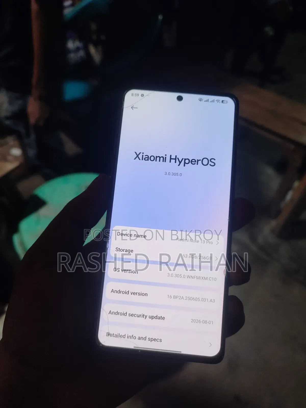 শাওমি রেডমি নোট ১৩ প্রো ২৫৬ জিবি ব্ল্যাক
