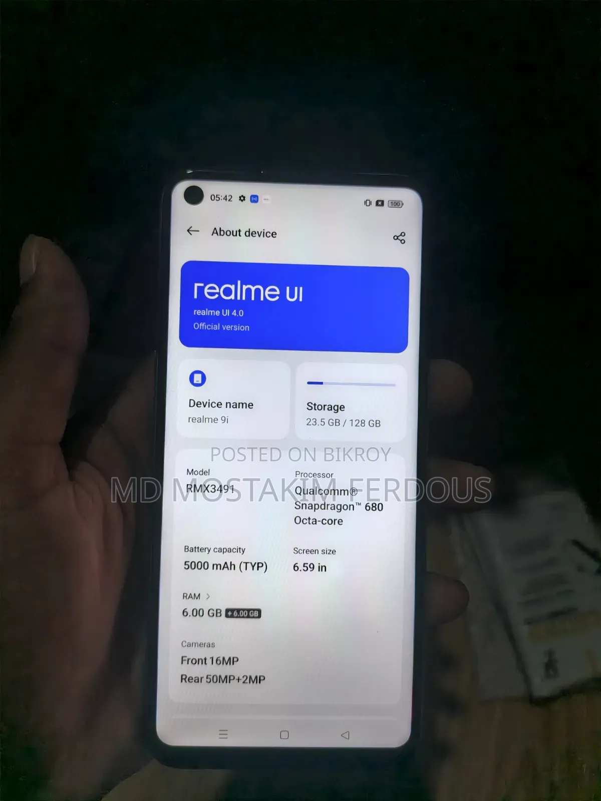Realme 9i 128 GB Blue