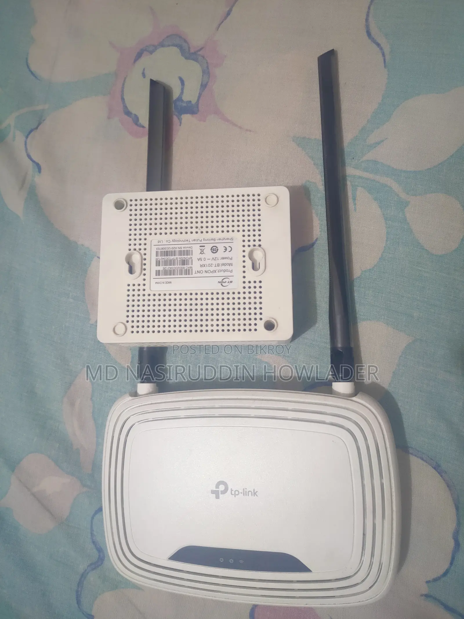 TP-Link router and a working Bt-Pon Xpon Onu (Bt-201xr) for sale