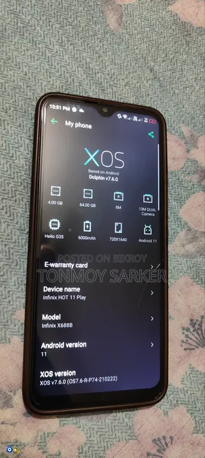 Infinix Hot 11 Play 64 GB Blue