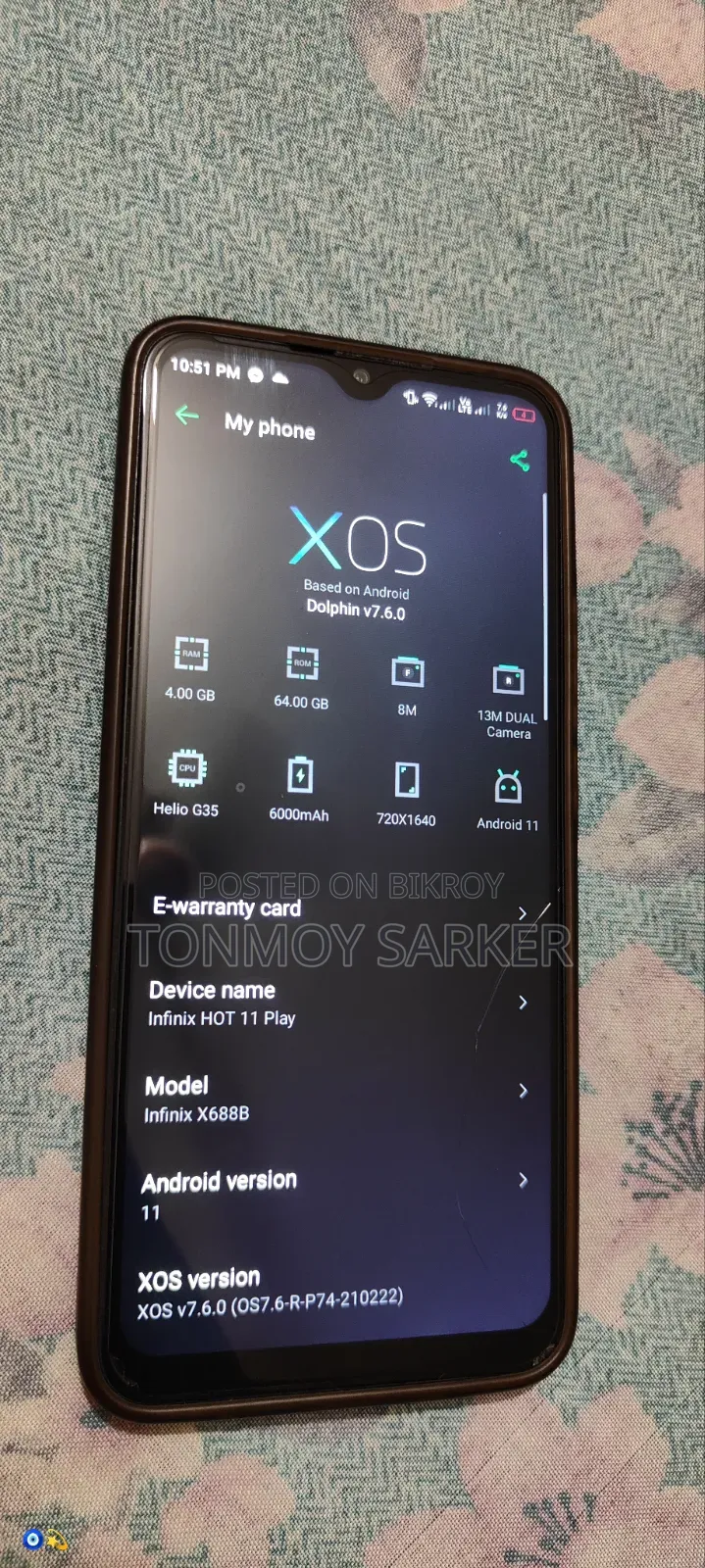 Infinix Hot 11 Play 64 GB Blue