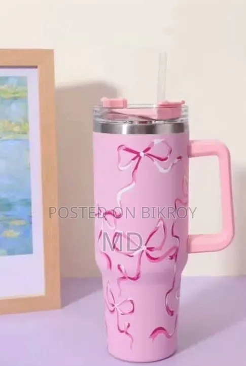 Premium Floral Print Insulated Travel Tumbler!