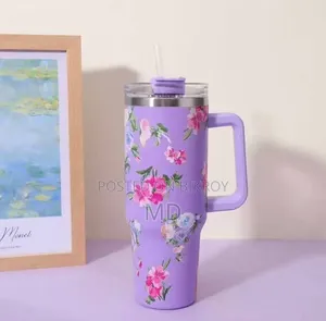 Premium Floral Print Insulated Travel Tumbler!