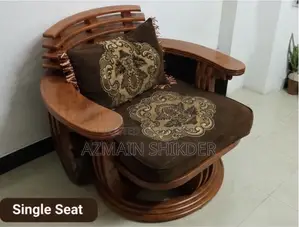 Wooden Sofa Set 1+1+3 – 5 Seater | Good Condition