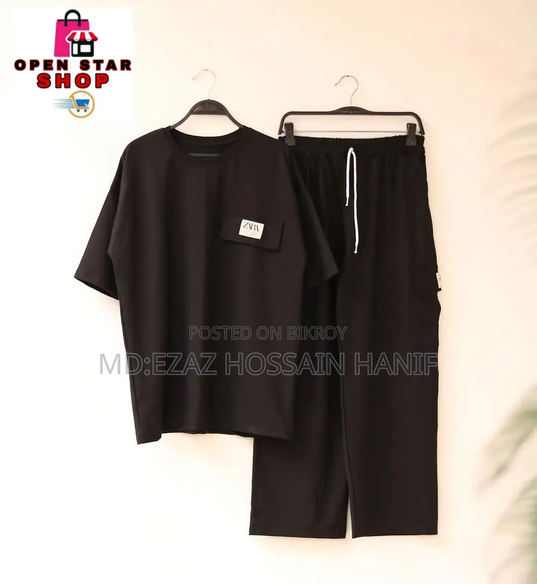 Girls T-Shirt and Trouser Set Single Color