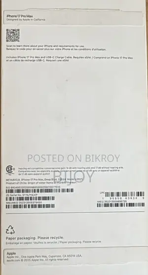 Apple iPhone 17 Pro Max 256 GB Blue