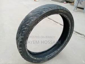 An MRF front tire of 100/80-17 size will be sold.