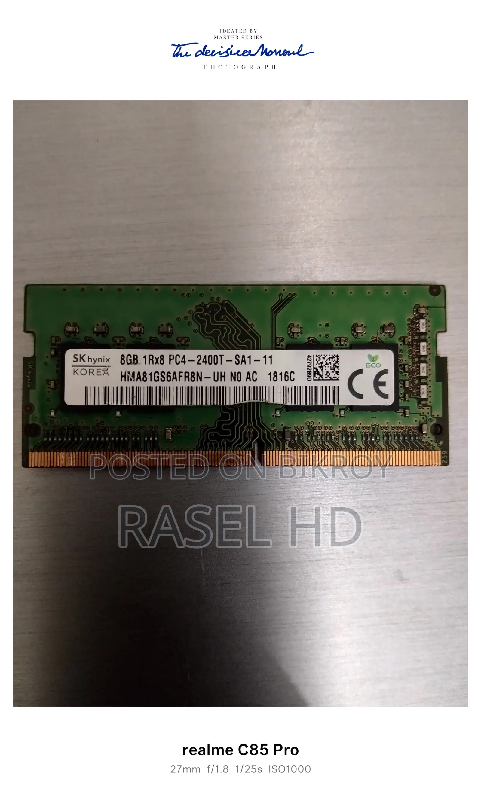 • SK Hynix 8GB DDR4 Laptop RAM (Original & Fresh