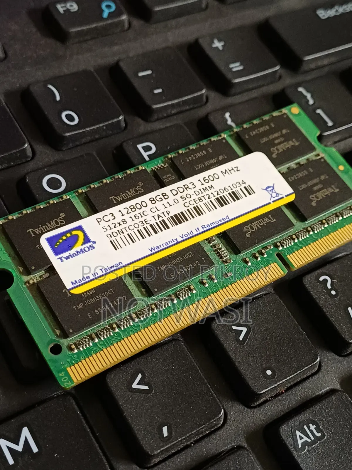 Twinmos 8gb Ddr3 1600mhz Laptop Ram (Pc3-12800 So-Dimm)