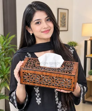 প্রিমিয়াম কাঠের টিস্যু হোল্ডার – ঘরের সৌন্দর্যে নতুন মাত্রা