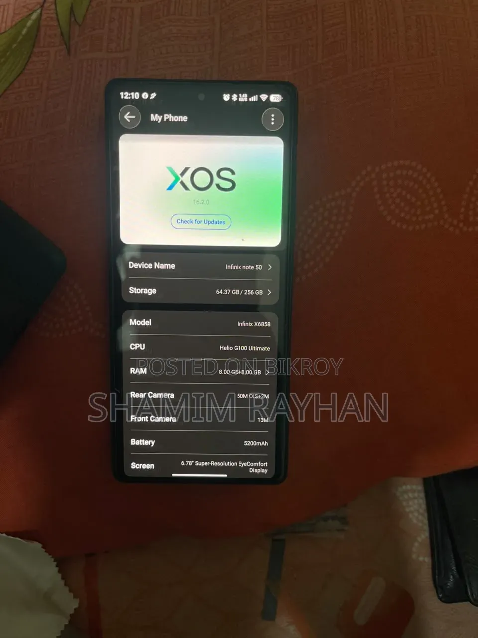 Infinix Note 50 4G 256 GB Blue