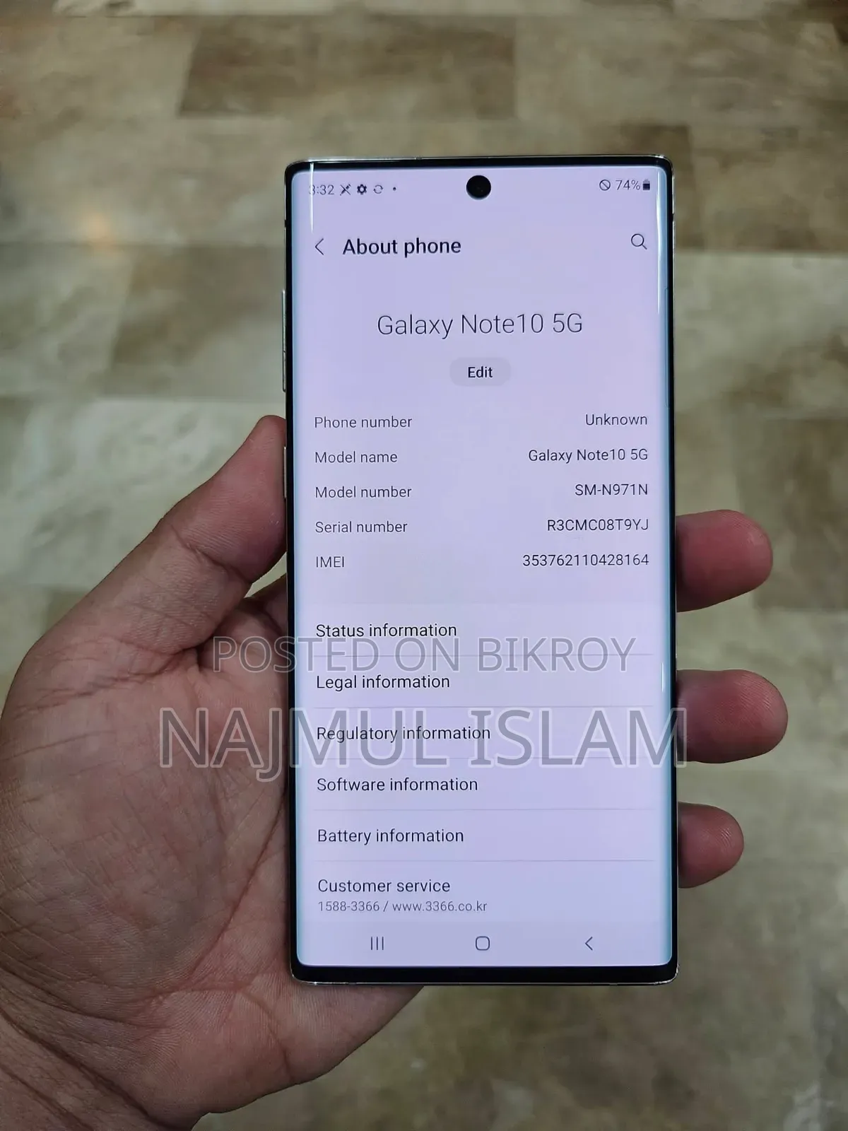 Samsung Galaxy Note 10 Plus 256 GB Gold