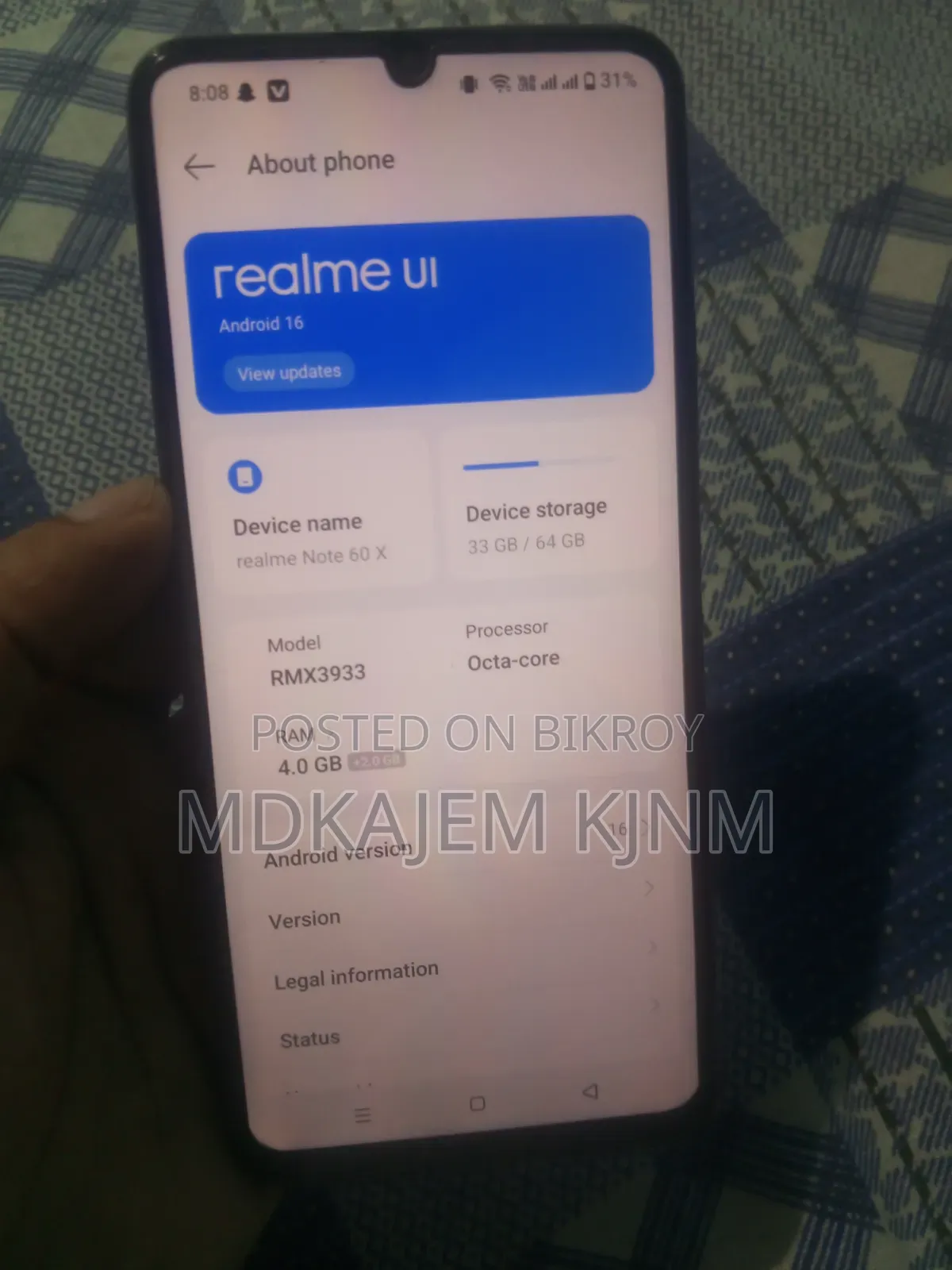New Realme Narzo 60 128 GB Black