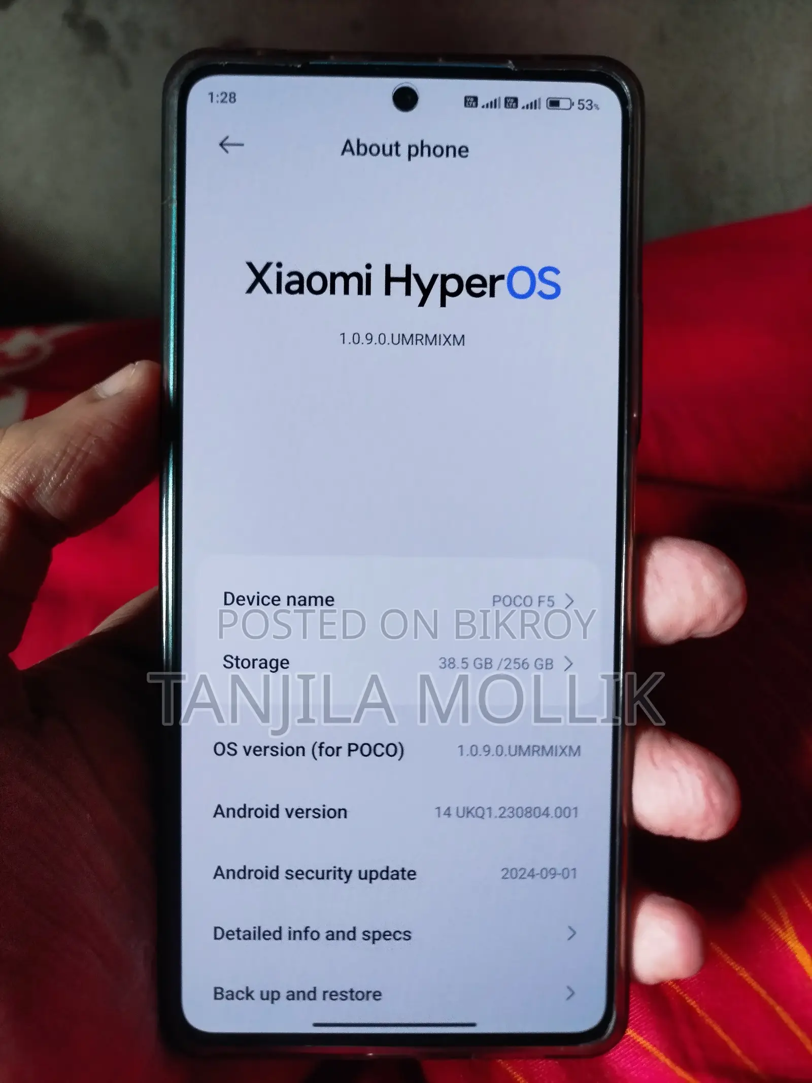Xiaomi Poco F5 256 GB Blue