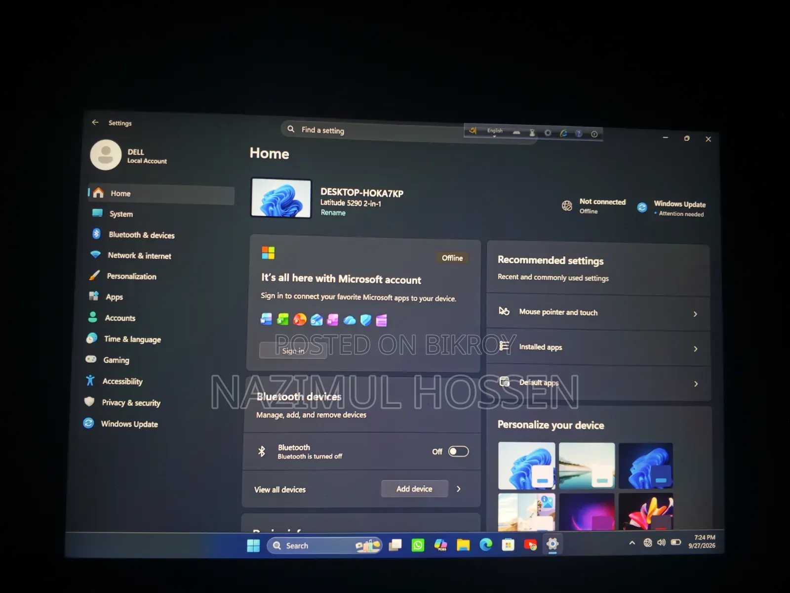 Laptop Dell Latitude 5290 2-in-1 8GB Intel Core i5 SSD 256GB