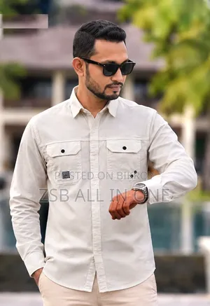 Premium Kaiser Cotton Double Pocket Shirt