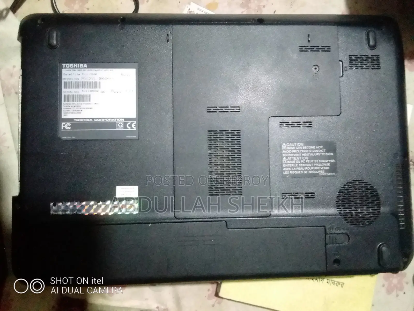 Laptop Toshiba Satellite C640 6GB Intel Core i3 SSD 128GB
