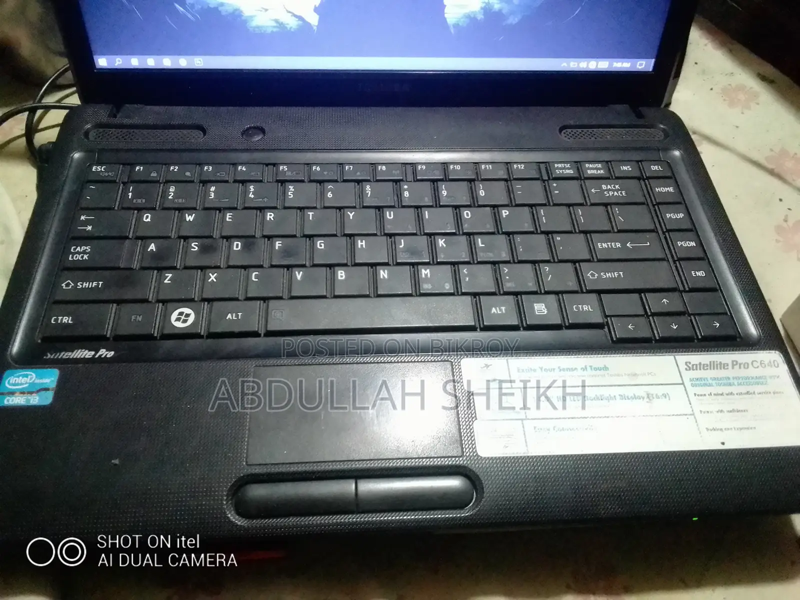 Laptop Toshiba Satellite C640 6GB Intel Core i3 SSD 128GB