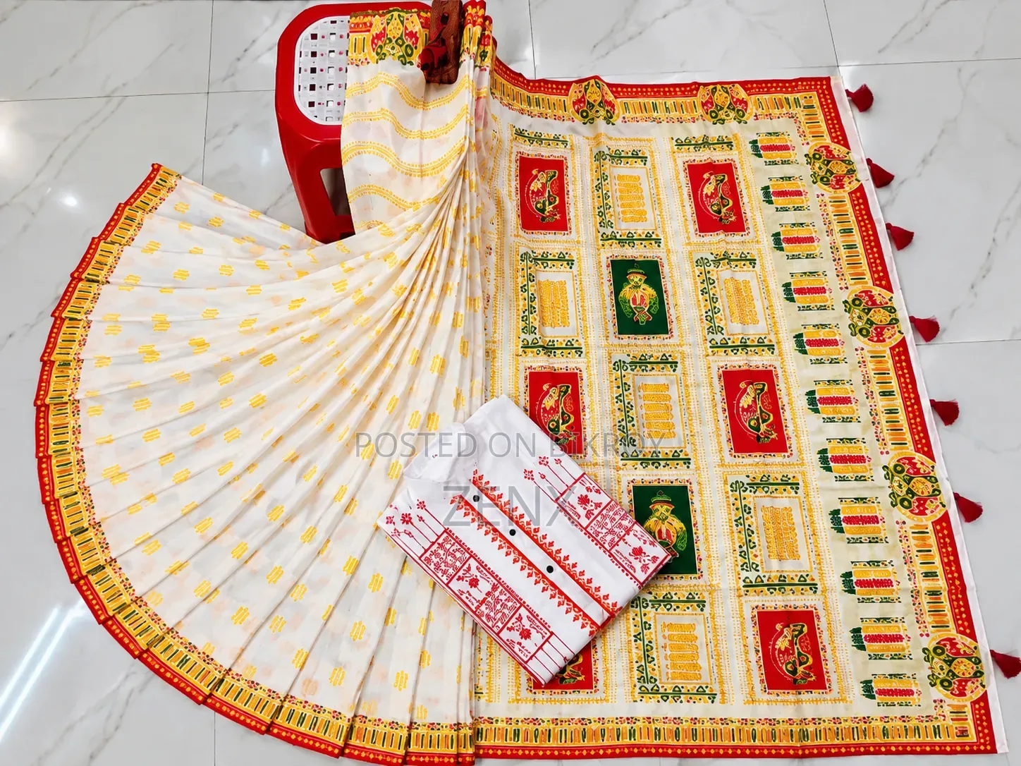 (Puja Special) Traditional Art Print Couple Set