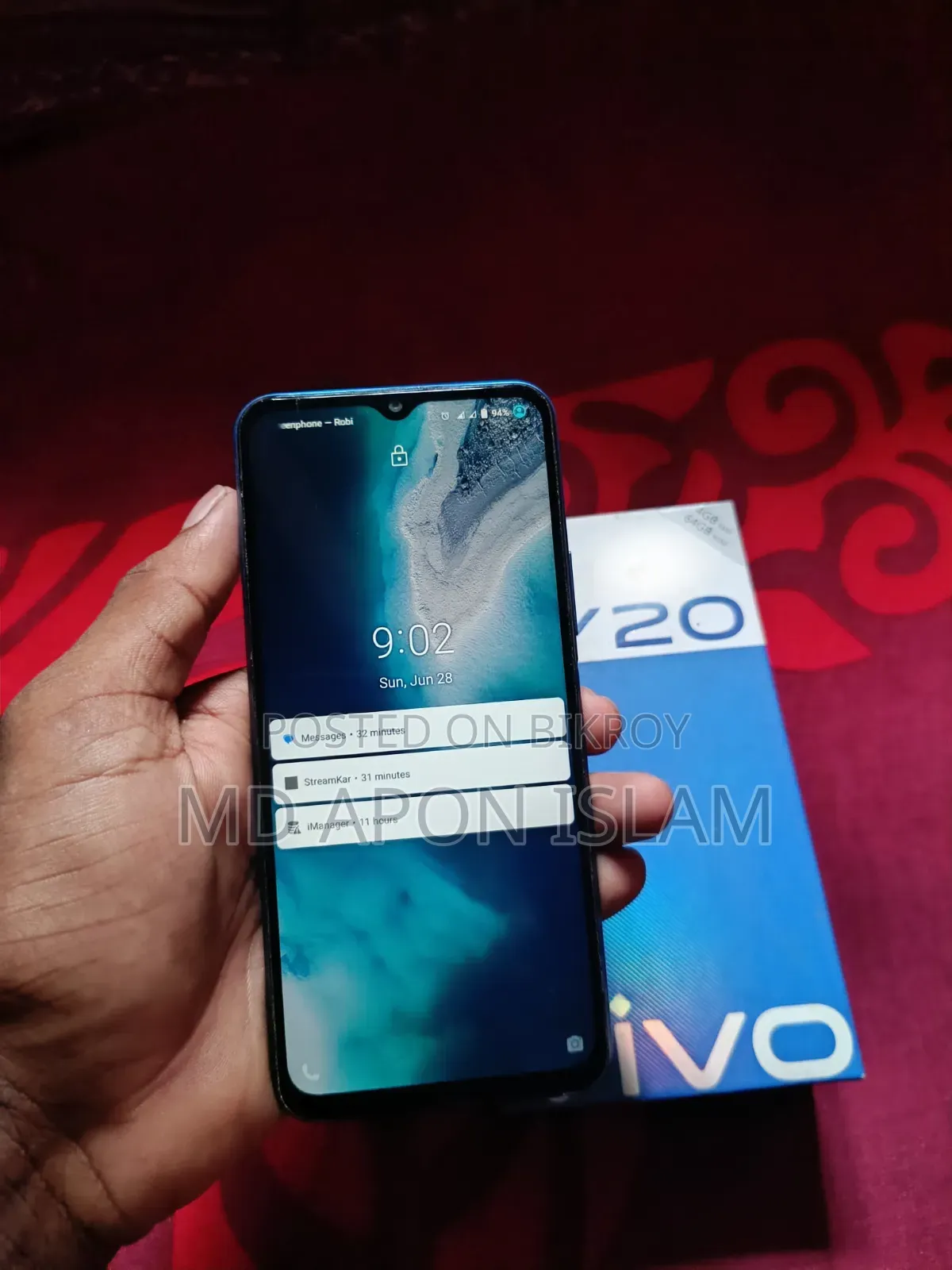 Vivo Y20 64 GB Black